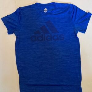 Adidas Boys XL 18/20 Blue Climalite Athletic Sort Sleeve Performance Tee